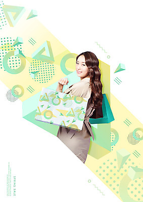 도형 PSD 편집이미지 여자 한명 상반신 20대 성인 연두색 쇼핑 쇼핑백 세일 봄 한국인 성인여자한명만 이미지편집 1 계절 가방 사람 동양인 청년 초록색 여자한명만 성인여자만 파일형식