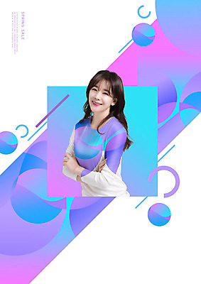 PSD 편집이미지 여자 한명 상반신 성인 30대 파란색 쇼핑 세일 팔짱 봄 한국인 원형 성인여자한명만 이미지편집 도형 1 계절 컬러 모션 사람 동양인 장년 여자한명만 성인여자만 파일형식