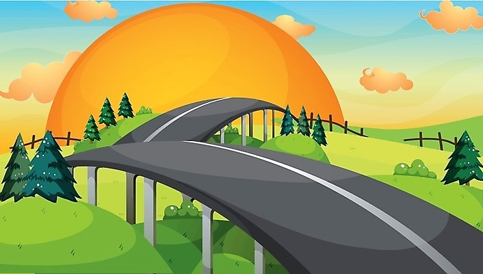 EPS 해외이미지 나무 식물 구름 도로 길 여행 잎 곡선 일러스트 하늘 거리 야외 목재 그래픽 초록색 파란색 울타리 세트 태양 일몰 회색 소나무 오솔길 아스팔트 언덕 그림 좁은 시멘트 굴곡 루트 방법 철강 콘크리트 해외202004 해외일러스트 자연요소 선 컬러 재료 교통시설 담장 노을 파일형식 벡터