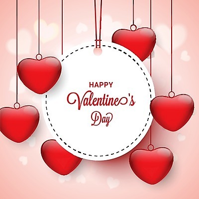 EPS 해외이미지 행복 분홍색 일러스트 발렌타인데이 사랑 타이포그라피 사람없음 하트 해외202004 해외일러스트 모양 문자 감정 컬러 데이이벤트 파일형식 벡터