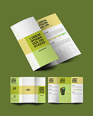 템플릿 표지디자인 북디자인 출판디자인 표지 ZIP 내지 리플렛 북커버 3단접지 그래프 팜플렛 사람없음 연두색 재활용 쓰레기통 쓰레기 분리수거 이미지템플릿 AI파일 초록색 친환경 파일형식 벡터