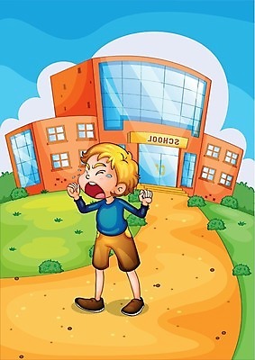 EPS 해외이미지 어린이교육 남자 어린이 일러스트 장난 학교 사람 소년 외침 고통 슬픔 울음 고민 문제 후회 비명 이슈 해외202004 해외일러스트 교육 감정 표정 소리 파일형식 벡터