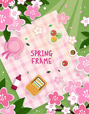 모자 공원 꽃잎 분홍색 백그라운드 과일 일러스트 프레임 따뜻함 사람없음 소풍 봄풍경 봄 벚꽃 돗자리 소풍바구니 프레임일러스트 봄배경 국내일러스트 AI파일 잡화 계절 공공시설 꽃 컬러 풍경 야외활동 바구니 파일형식 벡터