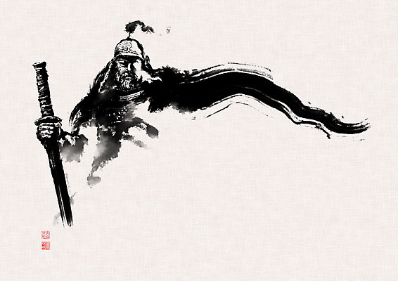 PSD 남자 일러스트 캘리그라피 붓터치 한명 들기 사람 성인 역사 칼 동양화 번짐 위인 장군 갑옷 이순신 성인남자한명만 애국선열 국내일러스트 투구모자 직업 1 모션 미술 보호장비 남자한명만 성인남자만 파일형식 애국 효과