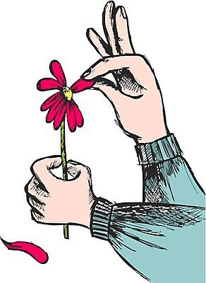 EPS 해외이미지 식물 전통 손 꽃잎 꽃 일러스트 부분 해바라기 발렌타인데이 사랑 빨간색 초록색 잡기 행운 질문 데이지 내추럴 대답 미신 캐모마일 해외202004 해외일러스트 감정 컬러 컨셉 모션 데이이벤트 신체부위 허브 파일형식 벡터