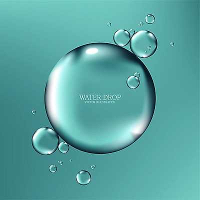 일러스트 사람없음 물 물방울 액체 이슬 청록색 그라데이션 국내일러스트 AI파일 자연요소 컬러 파일형식 벡터