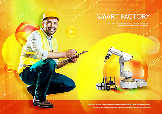 PSD 서양인 외국인 편집이미지 남자 40대 중년 공장 기술 한명 사람 컬러풀 볼펜 노란색 주황색 안전모 로봇 문서 무인화 중년남자한명만 이미지편집 1 컬러 공업 인종 성인 펜 헬멧 안전장비 남자한명만 중년남자만 파일형식