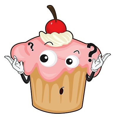 EPS 해외이미지 클립아트 생각 일러스트 디저트 사람없음 컵케이크 음식캐릭터 의문 해외202004 해외일러스트 일러캐릭터 캐릭터 음식 컨셉 케이크 파일형식 벡터