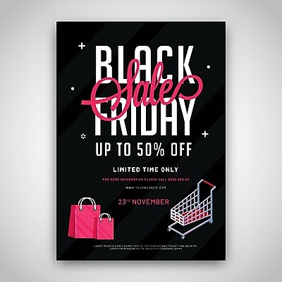 EPS 해외이미지 배너 일러스트 이벤트 타이포그라피 사람없음 쇼핑 세일 검은색 카트 묘사 블랙프라이데이 해외202004 해외일러스트 문자 컬러 데이이벤트 파일형식 벡터