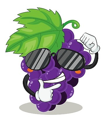 EPS 해외이미지 클립아트 행복 잎 일러스트 포도 사람없음 선글라스 보라색 음식캐릭터 해외202004 해외일러스트 일러캐릭터 식물 캐릭터 감정 안경 음식 컬러 과일 파일형식 벡터