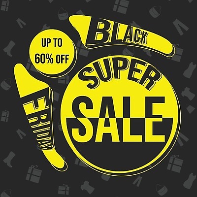 EPS 해외이미지 배너 일러스트 텍스트 이벤트 타이포그라피 사람없음 쇼핑 노란색 세일 검은색 회색 레터링 블랙프라이데이 해외202004 해외일러스트 문자 컬러 데이이벤트 파일형식 벡터