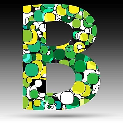 EPS 해외이미지 알파벳 일러스트 텍스트 대문자 사람없음 그래픽 초록색 물방울무늬 B 해외202004 해외일러스트 영어 컬러 무늬 파일형식 벡터