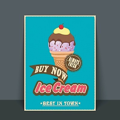 EPS 해외이미지 음식 일러스트 아이스크림 디저트 사람없음 초록색 파티 축하카드 생일카드 맛있는 해외202004 해외일러스트 컬러 카드_감사 이벤트 파일형식 벡터