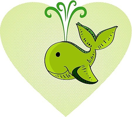 EPS 해외이미지 무료이미지 일러스트 사람없음 초록색 자연보호 하트 고래 에코 친환경 해외202004 해외일러스트 모양 컬러 포유류 자연 환경 수중동물 보호 파일형식 벡터