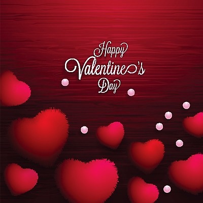 EPS 해외이미지 행복 일러스트 발렌타인데이 사랑 타이포그라피 사람없음 빨간색 하트 해외202004 해외일러스트 모양 문자 감정 컬러 데이이벤트 파일형식 벡터