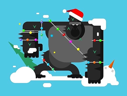 EPS 해외이미지 나무 동물 캐릭터 모자 디자인 야생동물 백그라운드 컨셉 크리스마스 겨울 일러스트 포유류 눈사람 휴가 새로움 털 미술 사람없음 그래픽 화환 추위 원숭이 축하 플랫 사인 코믹 유인원 카툰스타일 고릴라 침팬지 마스코트 스타일 해외202004 해외일러스트 일러캐릭터 식물 잡화 계절 기념일 꽃 문화예술 파일형식 벡터