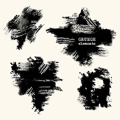 EPS 해외이미지 디자인 일러스트 붓터치 사람없음 검은색 질감 그런지 국경 해외202004 해외일러스트 컬러 파일형식 벡터