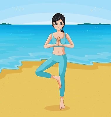 EPS 해외이미지 여자 모래 바다 일러스트 요가 하늘 휴식 건강 사람 해변 야외 그래픽 10대 물 여름 운동 태양 뜨거움 균형 집중 명상 그림 타이즈 해외202004 해외일러스트 자연요소 웰빙 계절 컨셉 청소년 파일형식 벡터