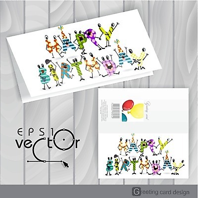 EPS 해외이미지 기념일 행복 일러스트 텍스트 선물 이벤트 팜플렛 사람없음 목재 파티 케이크 흰색 축하 생일 엽서 초대 축하카드 생일축하 생일카드 해외202004 해외일러스트 나무 감정 컬러 컨셉 재료 디저트 카드_감사 편지 파일형식 벡터