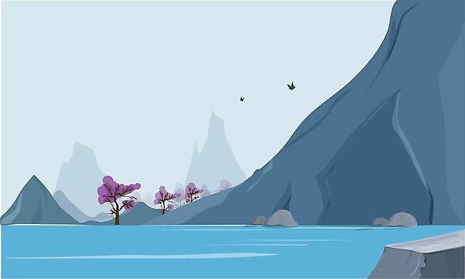 EPS 해외이미지 나무 호수 파도 여행 일러스트 자연 휴가 산 풍경 물 강 평화 환경 계곡 일몰 시골 개울 황무지 숲 강가 언덕 장면 내추럴 해외202004 해외일러스트 자연요소 식물 바다 컨셉 노을 생태계 파일형식 벡터