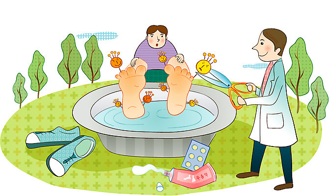 EPS 주간 나무 남자 신발 일러스트 의학 발 가위 사람 성인 야외 두명 치료 물 약 환자 의사 질병 대야 무좀 연고 남자만 성인남자만 성인만 국내일러스트 자연요소 식물 문구용품 신체부위 의료진 파일형식 벡터