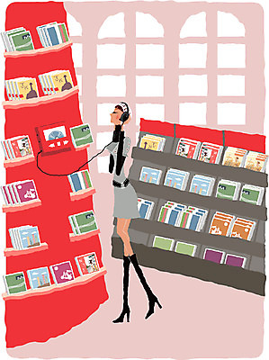 EPS 우먼라이프 라이프스타일 웰빙 여자 일러스트 창문 실내 한명 사람 20대 성인 라이프 생활 쇼핑 상점 헤드폰 전시 음악감상 CD 음반 진열장 모던라이프 시디플레이어 레코드샵 여자만 여자한명만 성인여자만 청년만 청년여자만 성인한명만 청년여자한명만 성인여자한명만 성인만 국내일러스트 1 음악 음향기기 청년 내부 전자제품 감상 파일형식 벡터