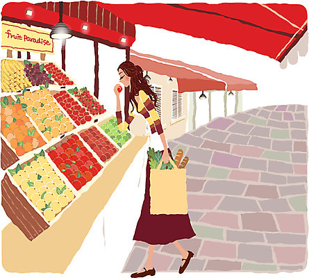 EPS 우먼라이프 라이프스타일 웰빙 여자 빵 채소 과일 일러스트 거리 한명 사람 20대 성인 야외 라이프 생활 쇼핑 장보기 상점 골목길 장바구니 모던라이프 과일가게 여자만 여자한명만 성인여자만 청년만 청년여자만 성인한명만 청년여자한명만 성인여자한명만 성인만 국내일러스트 1 길 음식 청년 바구니 파일형식 벡터