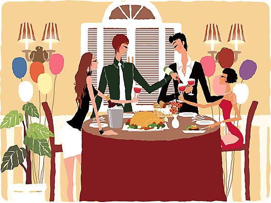 EPS 우먼라이프 라이프스타일 접시 웰빙 여자 남자 화분 음식 가사 와인잔 의자 일러스트 창문 탁자 조명 잔 실내 요리 사람 여러명 라이프 생활 파티 와인 스탠드 샴페인 풍선 모던라이프 국내일러스트 식기 가구 다수 술잔 주류 이벤트 내부 파일형식 벡터