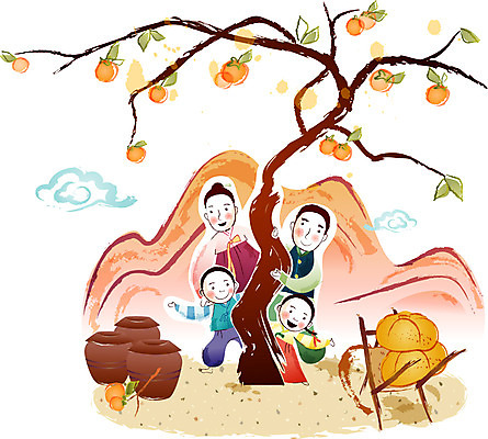 EPS 주간 구름 계절 여자 명절 남자 일러스트 가족 호박 산 감 사람 여러명 야외 추석 가을 항아리 한복 감나무 지게 국내일러스트 자연요소 나무 한국전통 전통 기념일 다수 채소 과일 관계 도자기 전통의상 파일형식 벡터