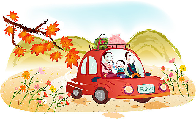 EPS 주간 계절 여자 명절 남자 꽃 단풍 꽃밭 일러스트 가족 자동차 단풍나무 산 선물 사람 초원 야외 세명 추석 가을 한복 코스모스 귀성길 추석선물 국내일러스트 자연요소 나무 식물 한국전통 전통 기념일 육상교통 잎 관계 전통의상 파일형식 벡터 명절선물