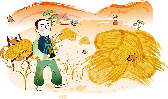 EPS 나무 계절 여자 명절 남자 고건축 밭 일러스트 산 논 초가집 사람 초원 두명 추석 벼 가을 농촌 볏짚 한복 참새 지게 물레방아 국내일러스트 식물 한국전통 전통 건축물 기념일 농업 조류 한옥 곡류 시골 짚 전통의상 파일형식 벡터