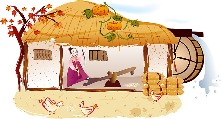 EPS 계절 여자 명절 단풍 고건축 일러스트 호박 단풍나무 초가집 한명 사람 20대 성인 추석 정원 가을 닭 덩굴 한복 물레방아 쌀가마 여자만 여자한명만 성인여자만 청년만 청년여자만 성인한명만 청년여자한명만 성인여자한명만 성인만 국내일러스트 나무 식물 1 한국전통 전통 건축물 기념일 잎 채소 조류 한옥 청년 전통의상 파일형식 벡터