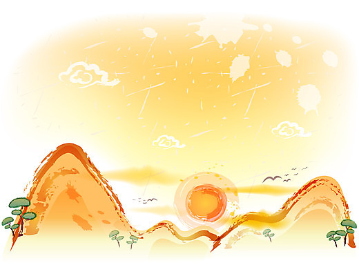 EPS 나무 구름 사계절 계절 명절 컬러 백그라운드 일러스트 자연 갈매기 하늘 산 한국 풍경 사람없음 야외 태양 추석 노을 주황색 일몰 가을 가을배경 국내일러스트 자연요소 식물 전통 기념일 아시아 조류 생태계 파일형식 벡터 가을_계절