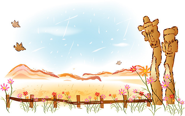 EPS 주간 구름 사계절 계절 명절 꽃 백그라운드 꽃밭 일러스트 자연 조류 하늘 한국 풍경 초원 사람없음 야외 울타리 추석 가을 코스모스 참새 장승 가을배경 국내일러스트 자연요소 식물 동물 전통 기념일 아시아 담장 생태계 파일형식 벡터 가을_계절