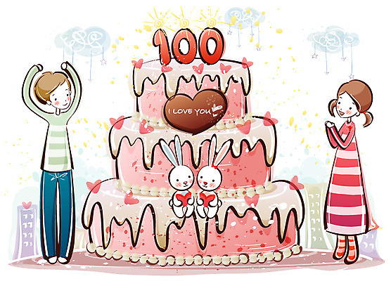 EPS 커플 여자 남자 행복 감정 데이트 일러스트 사랑 사람 이벤트 20대 두명 10대 케이크 토끼 국내일러스트 포유류 관계 청소년 디저트 청년 반려동물 파일형식 벡터