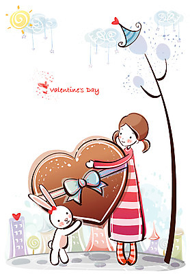 EPS 커플 공공시설 여자 행복 감정 가로등 데이트 일러스트 청소년 발렌타인데이 사랑 한명 사람 10대 초콜릿 토끼 도시 여자만 여자한명만 십대만 십대여자만 십대여자한명만 국내일러스트 1 포유류 관계 데이이벤트 디저트 반려동물 시설 파일형식 벡터