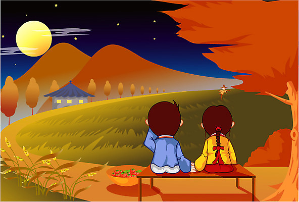 EPS 나무 계절 여자 명절 남자 별 길 어린이 고건축 의자 일러스트 밤하늘 감 기와집 사람 초원 야외 두명 추석 달 가을 농촌 시골 풀 야간 한복 허수아비 평상 홍시 어린이만 국내일러스트 자연요소 식물 한국전통 전통 건축물 기념일 가구 농업 과일 하늘 한옥 전통의상 파일형식 벡터