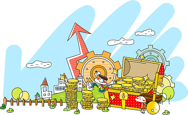 EPS 주간 여자 남자 화살표 돈 일러스트 비즈니스 열쇠 사람 야외 두명 금융 경제 울타리 비즈니스맨 비즈니스우먼 즐거움 톱니바퀴 상승 금화 보물상자 국내일러스트 자연요소 감정 컨셉 담장 직장인 재산 황금 파일형식 벡터