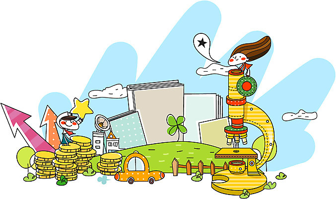 EPS 주간 구름 여자 남자 화살표 돈 일러스트 비즈니스 자동차 주택 현미경 사람 야외 두명 책 울타리 네잎클로버 즐거움 금화 동산 국내일러스트 자연요소 식물 감정 육상교통 실험기구 건물 담장 재산 황금 클로버 파일형식 벡터