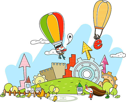 EPS 주간 나무 구름 여자 남자 화살표 인터넷 일러스트 비즈니스 주택 병아리 사람 야외 두명 경제 울타리 열기구 메모지 닭 비즈니스맨 비즈니스우먼 즐거움 톱니바퀴 상승 착륙 국내일러스트 자연요소 식물 감정 컨셉 항공교통 조류 건물 담장 사무용품 직장인 파일형식 벡터