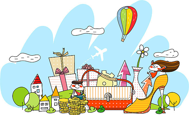 EPS 주간 나무 구름 여자 남자 화살표 구두 돈 일러스트 비즈니스 장신구 비행기 주택 선물 사람 야외 두명 선물상자 쇼핑 쇼핑백 꽃병 핸드백 열기구 하이힐 즐거움 톱니바퀴 상승 금화 패션산업 국내일러스트 자연요소 식물 꽃 감정 산업 신발 컨셉 가방 항공교통 대중교통 건물 상자 재산 황금 여성화 파일형식 벡터