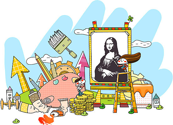 EPS 주간 여자 남자 화살표 예술 일러스트 비즈니스 사다리 주택 사람 야외 두명 울타리 연필 페인트 물감 미술도구 붓 팔레트 즐거움 이젤 톱니바퀴 그림 상승 페인트통 금화 명화 모나리자 미술산업 국내일러스트 자연요소 감정 산업 컨셉 학용품 통 건물 담장 필기구 도구 황금 오브젝트 파일형식 벡터