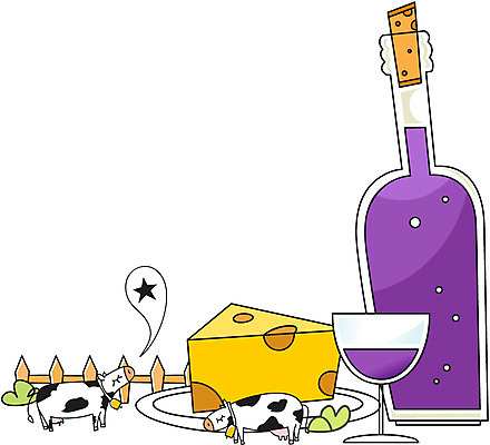 EPS 아이콘 음식 와인잔 치즈 주류 사람없음 울타리 와인 소 젖소 2D아이콘 음료 술잔 포유류 유제품 담장 파일형식 벡터