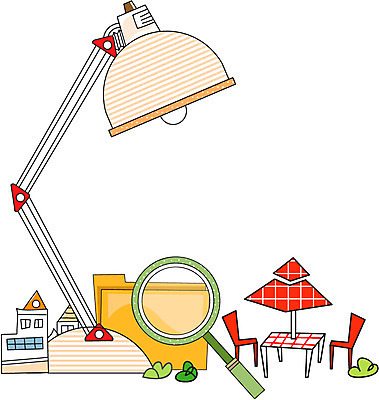 EPS 아이콘 생활용품 돋보기 전등 조명 주택 사람없음 스탠드 파라솔 폴더 2D아이콘 건물 오브젝트 파일 파일형식 벡터