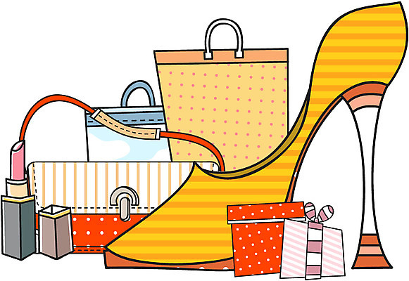 EPS 아이콘 잡화 신발 가방 사람없음 선물상자 쇼핑 쇼핑백 립스틱 2D아이콘 선물 상자 화장품 파일형식 벡터