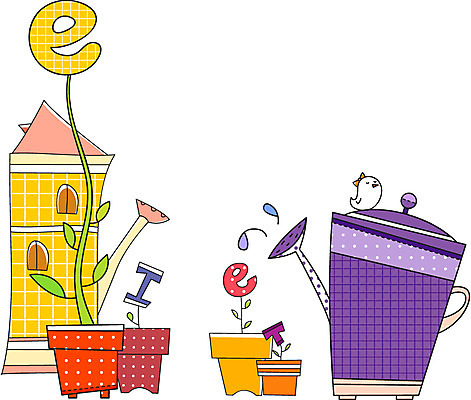 EPS 아이콘 화분 생활용품 인터넷 주택 정보기술 사람없음 물뿌리개 2D아이콘 기술 건물 오브젝트 파일형식 벡터