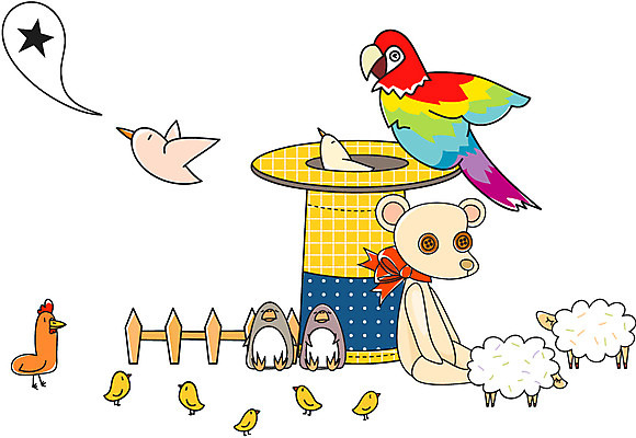 EPS 동물 아이콘 척추동물 조류 병아리 사람없음 울타리 곰인형 닭 양 펭귄 앵무새 마술사모자 2D아이콘 모자_잡화 인형 포유류 담장 파일형식 벡터