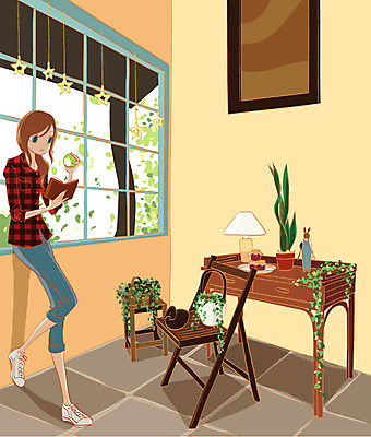 EPS 주간 식물 우먼라이프 여자 화분 액자 거실 의자 일러스트 창문 휴식 실내 한명 사람 20대 성인 인테리어 독서 사과 창가 창틀 리빙 여자만 여자한명만 성인여자만 청년만 청년여자만 성인한명만 청년여자한명만 성인여자한명만 성인만 국내일러스트 자연요소 1 라이프스타일 디자인 가구 컨셉 과일 청년 내부 파일형식 벡터