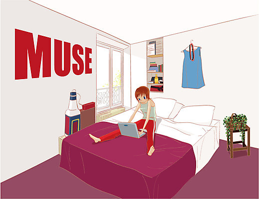 EPS 주간 우먼라이프 여자 일러스트 창문 휴식 실내 한명 사람 20대 성인 노트북 인테리어 침실 침대 옷걸이 리빙 여자만 여자한명만 성인여자만 청년만 청년여자만 성인한명만 청년여자한명만 성인여자한명만 성인만 국내일러스트 자연요소 1 라이프스타일 디자인 가구 컨셉 청년 내부 전자제품 파일형식 벡터