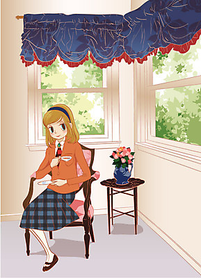 EPS 우먼라이프 여자 커피 의자 일러스트 창문 티타임 휴식 실내 한명 사람 20대 성인 인테리어 마시기 커튼 차 창가 창틀 리빙 여자만 여자한명만 성인여자만 청년만 청년여자만 성인한명만 청년여자한명만 성인여자한명만 성인만 국내일러스트 1 라이프스타일 디자인 음료 가구 컨셉 모션 청년 내부 파일형식 벡터